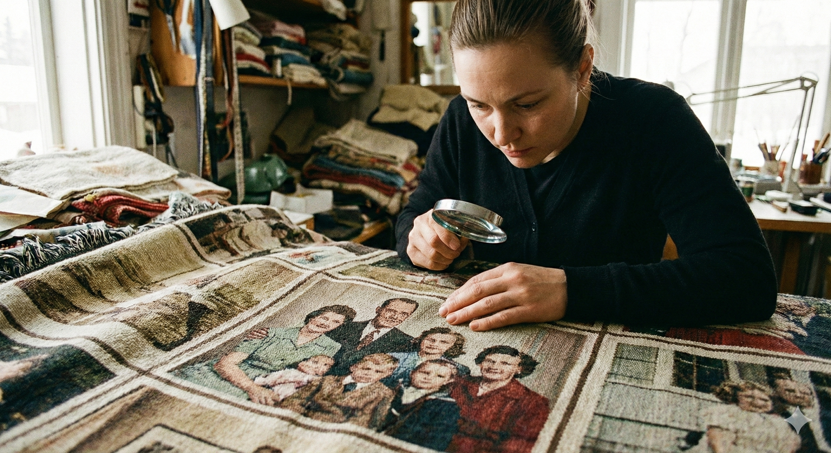 An independent designer at work in her studio