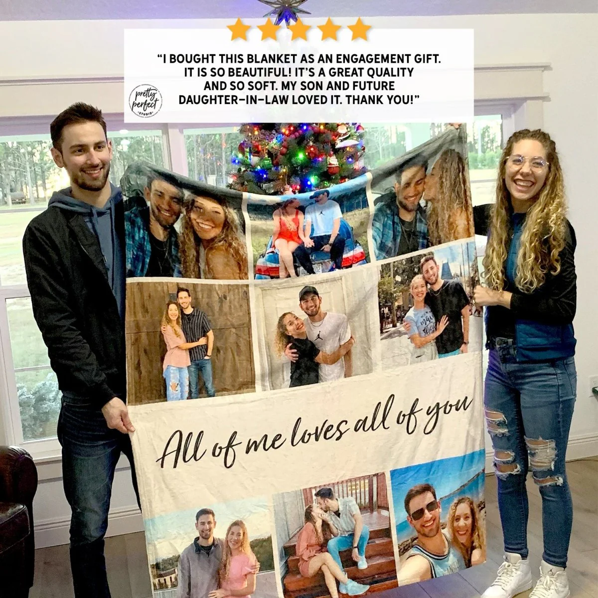 Customer photo of blanket gift